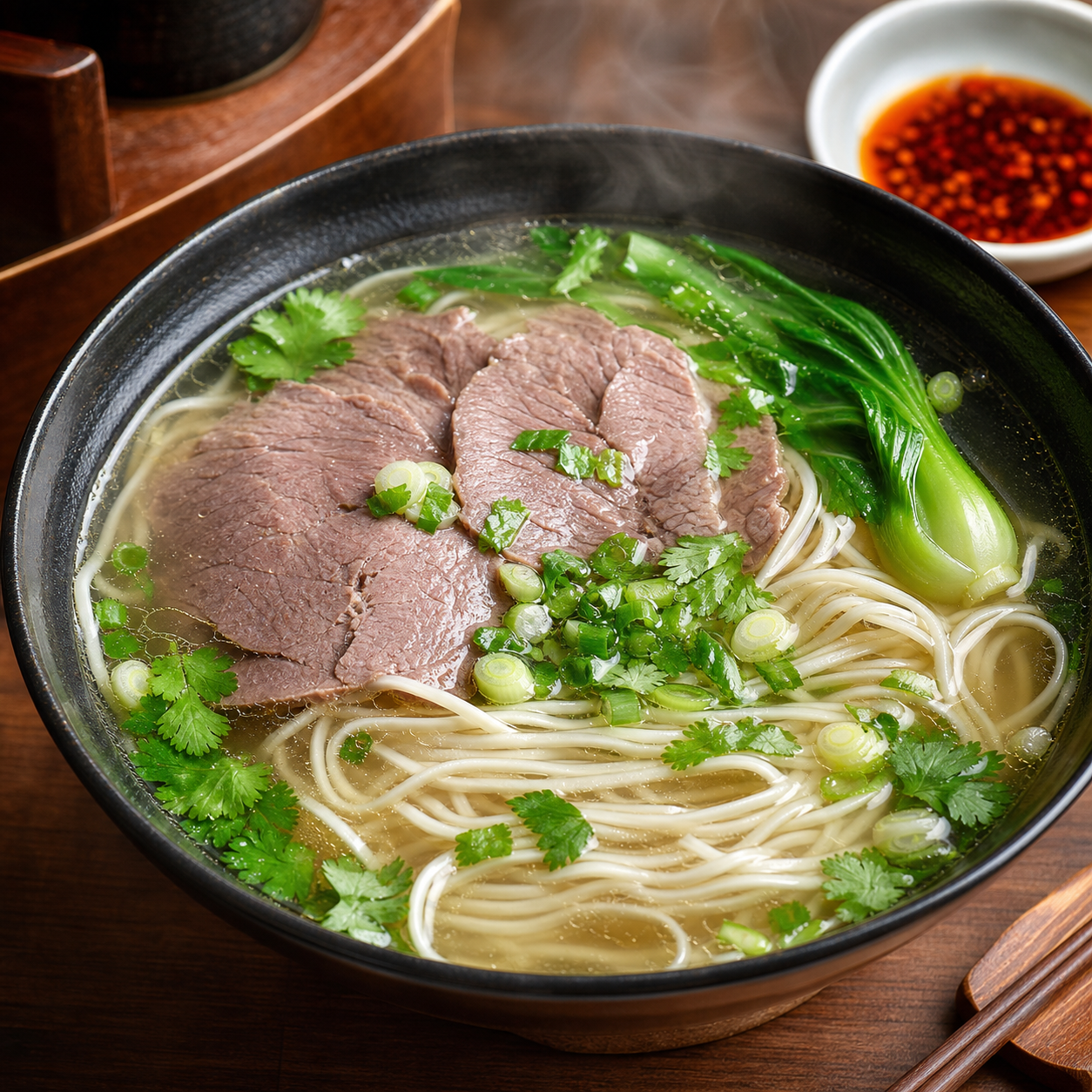 Lanzhou hand-pulled beef noodle soup
